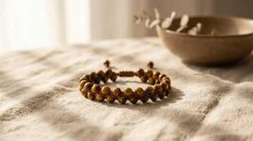 Natural Tiger Eye gemstone bracelet representing 888 angel number meaning wealth and abundance.