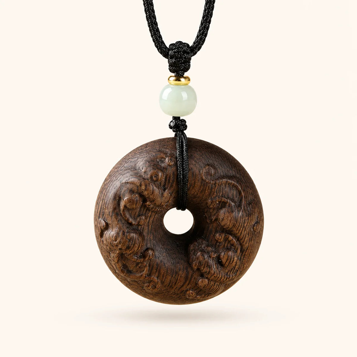 Vietnamese Agarwood Peace Buckle Pendant
