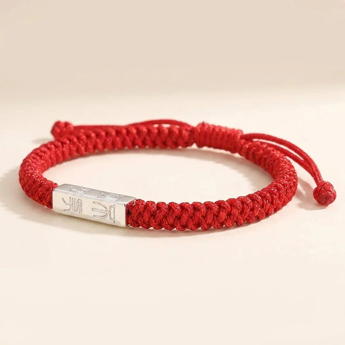 925 Silver Engraved Blessing String Bracelet