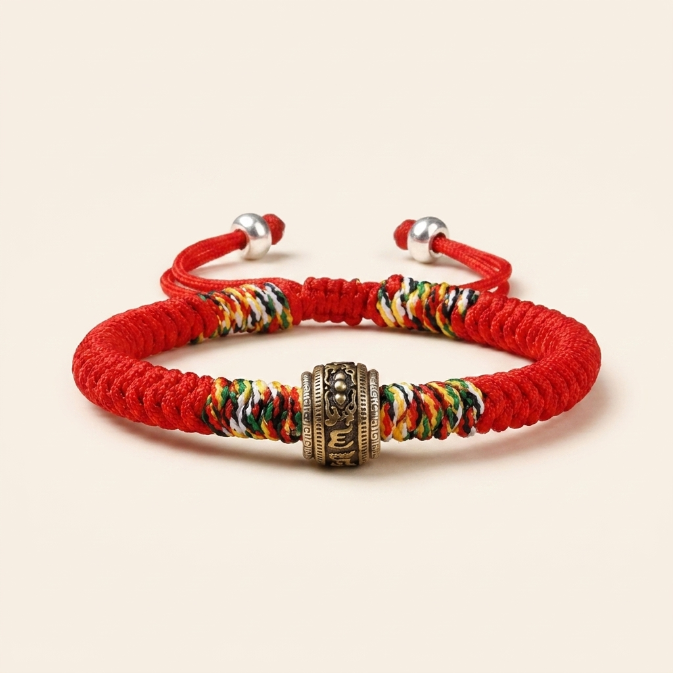 925 Silver Red String Mantra Bracelet