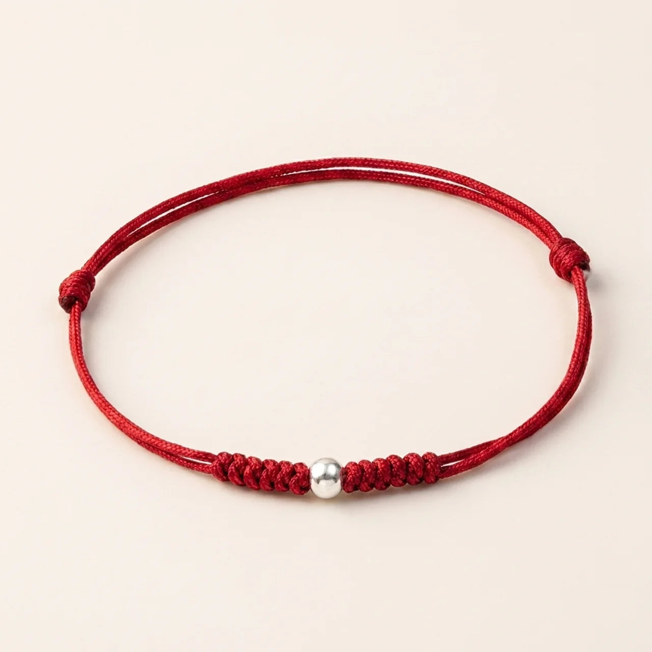 925 Sterling Silver Red String Bracelet