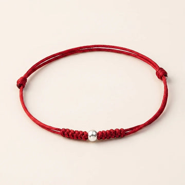 925 Sterling Silver Red String Bracelet