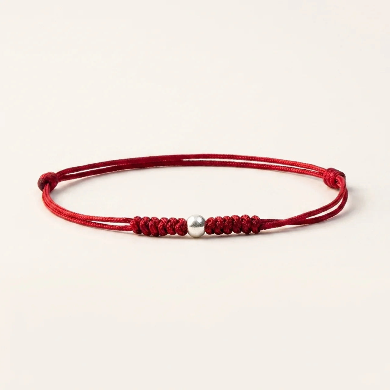 925 Sterling Silver Red String Bracelet