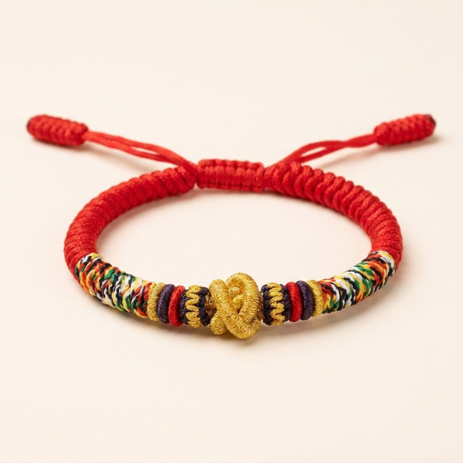 925 Silver Red String Mantra Bracelet