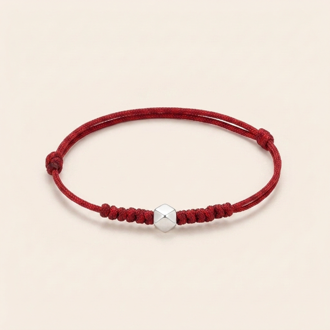 925 Sterling Silver Red String Bracelet