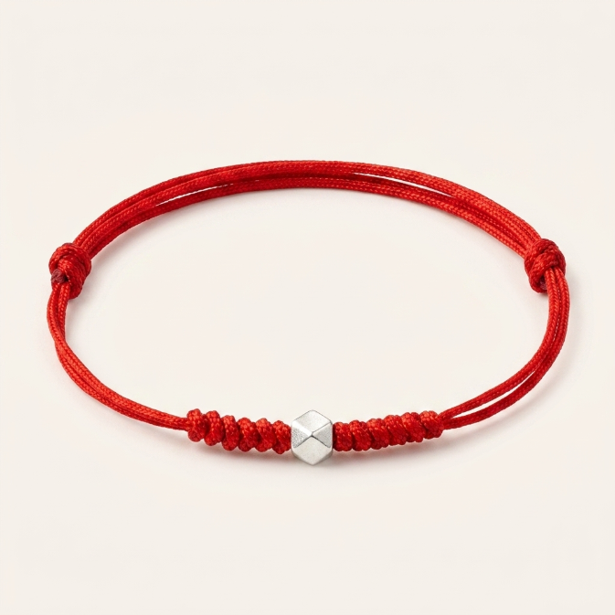 925 Sterling Silver Red String Bracelet
