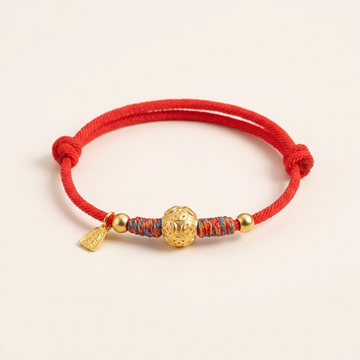 999 Silver Coin Red String Bracelet
