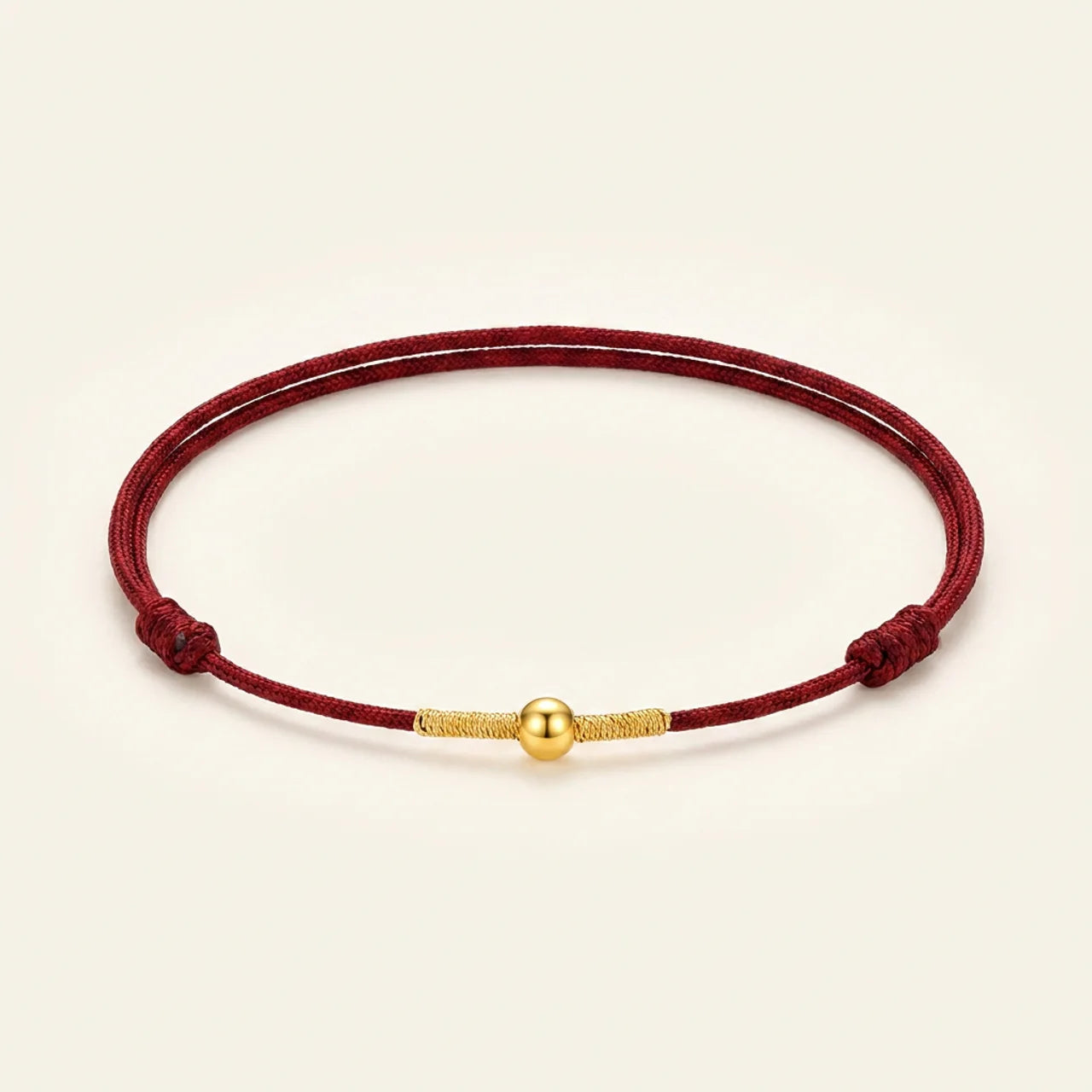 Silver Golden Bead Braided Rope Bracelet