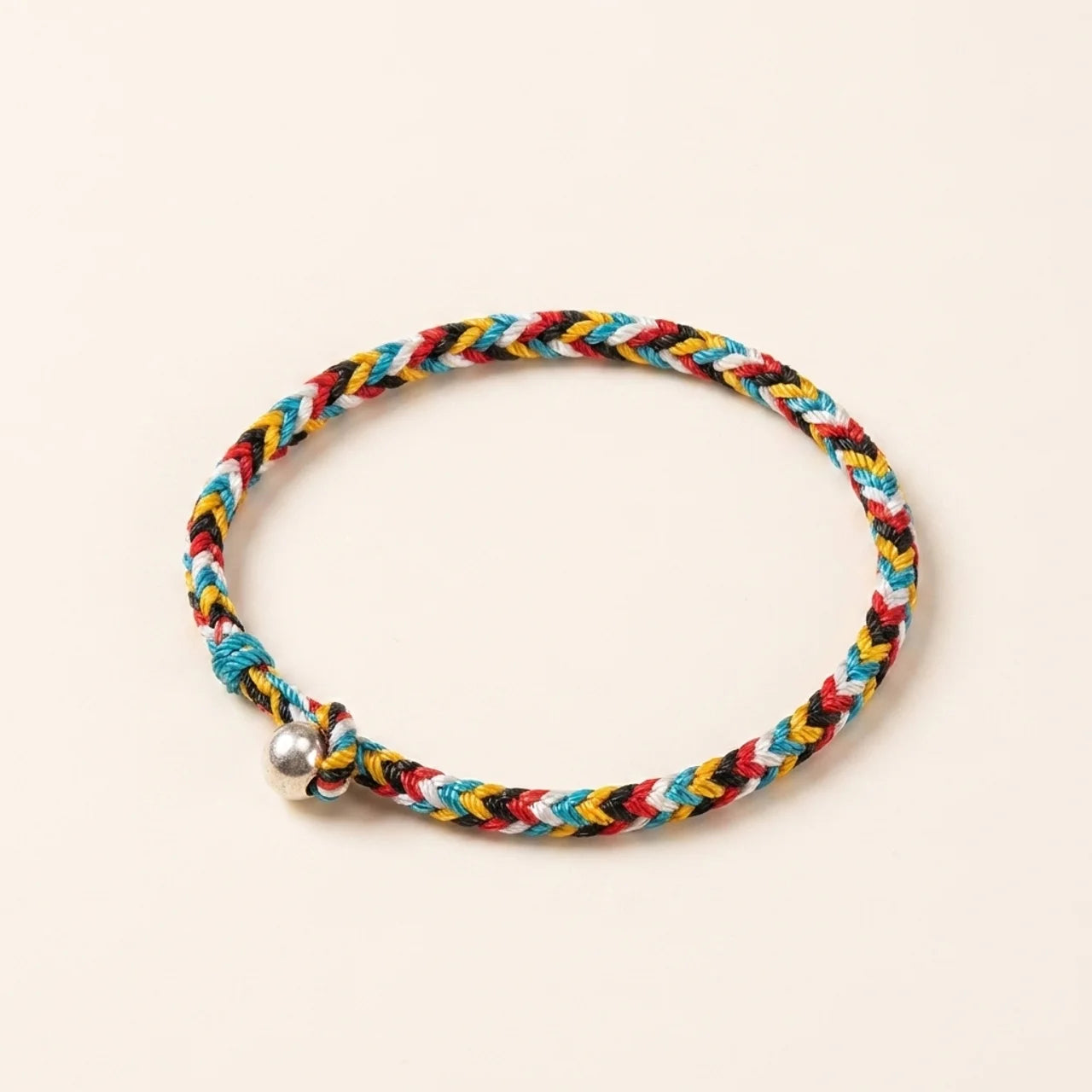 Five Color Thread Lucky Knot String Bracelet