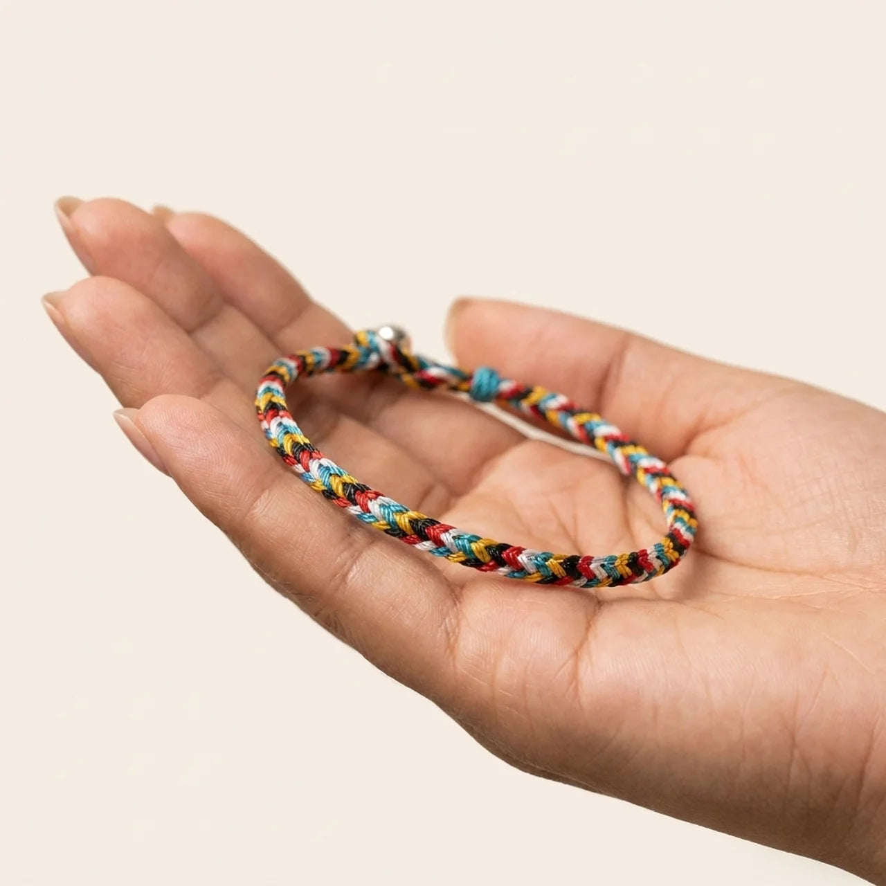 Five Color Thread Lucky Knot String Bracelet
