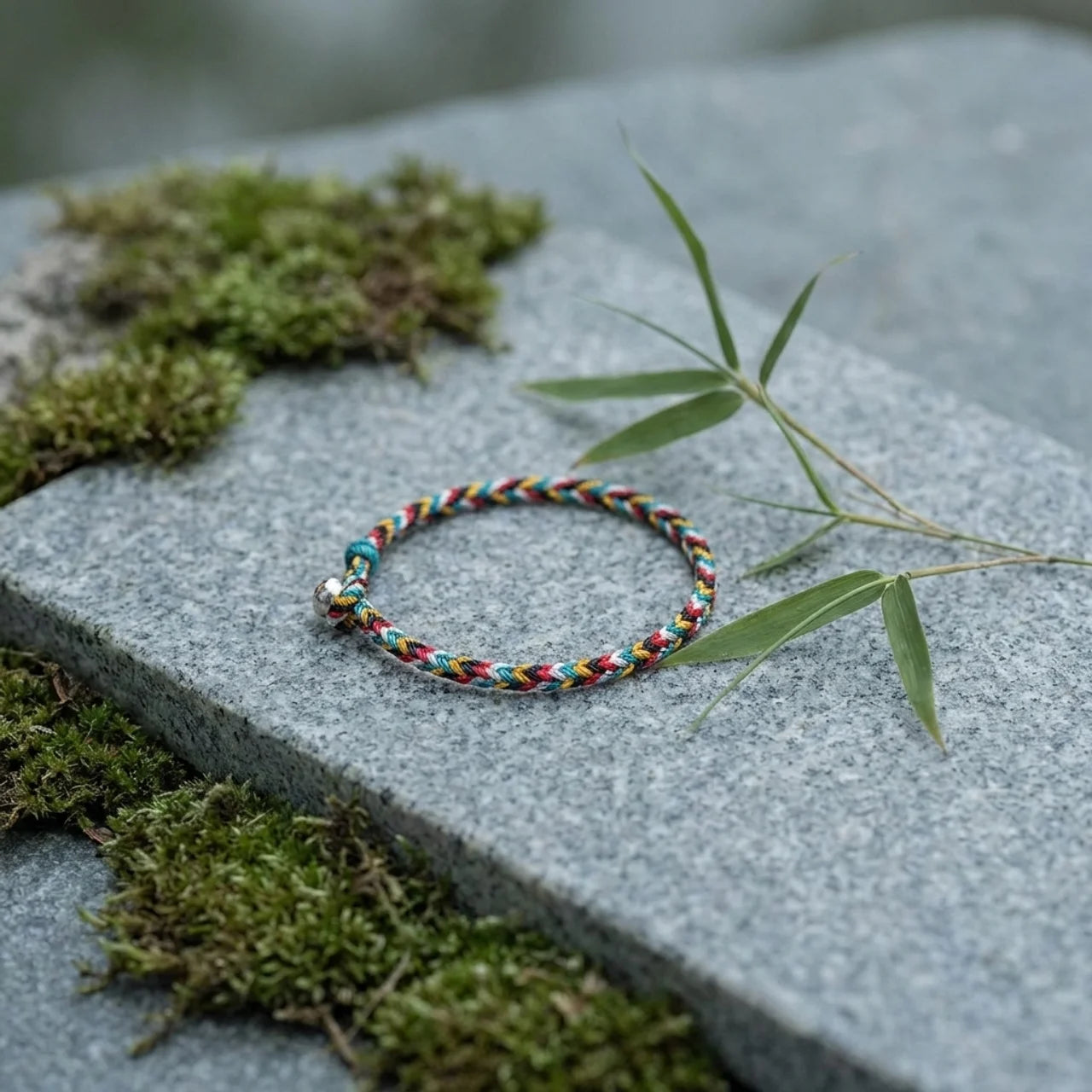 Five Color Thread Lucky Knot String Bracelet