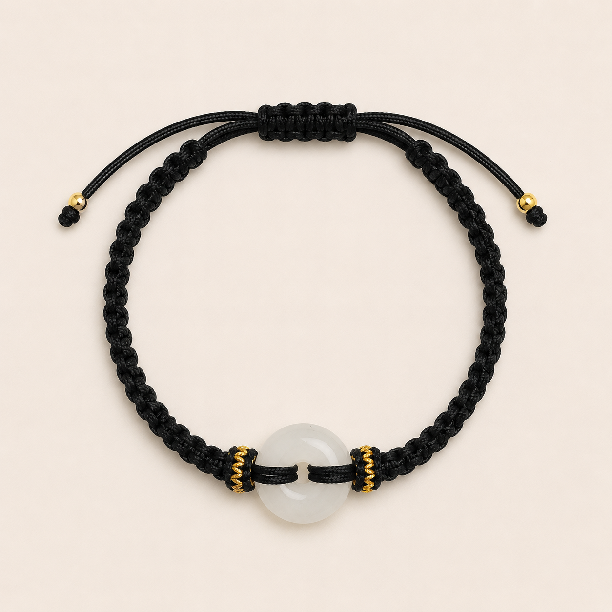 Red String Jade Peace Buckle Bracelet