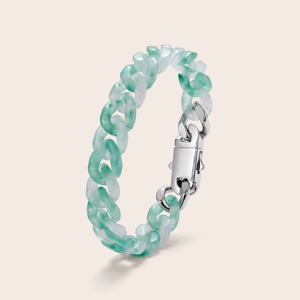 Afrikanisches Grünes Jade Panzerarmband