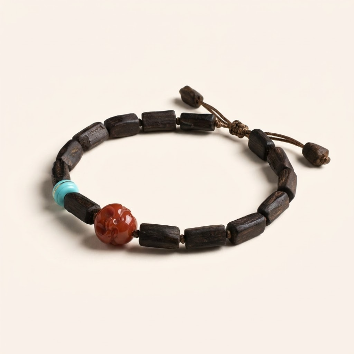 Agarwood Sinker-Grade Irregular Beaded Bracelet