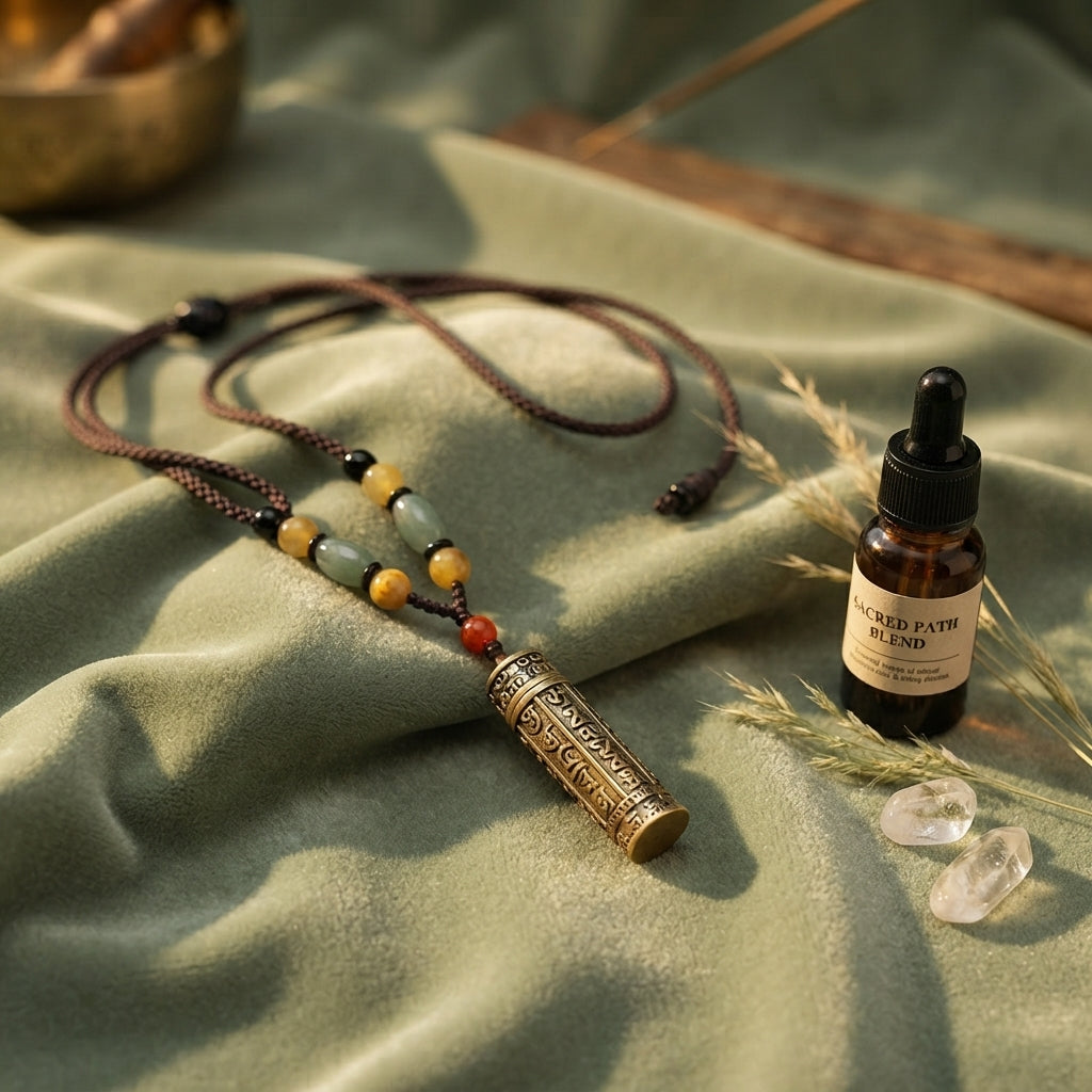 Agate Shurangama Sutra Pendant Necklace