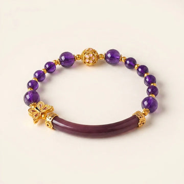 Amethyst Achat Schmetterling Halbarmband