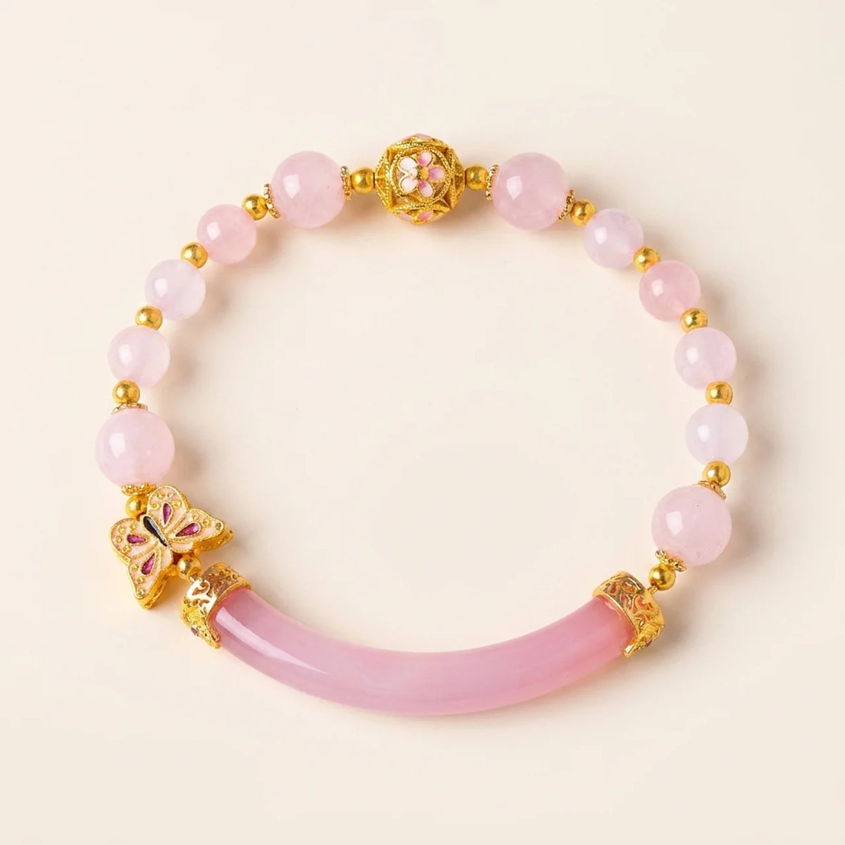 Amethyst Achat Schmetterling Halbarmband