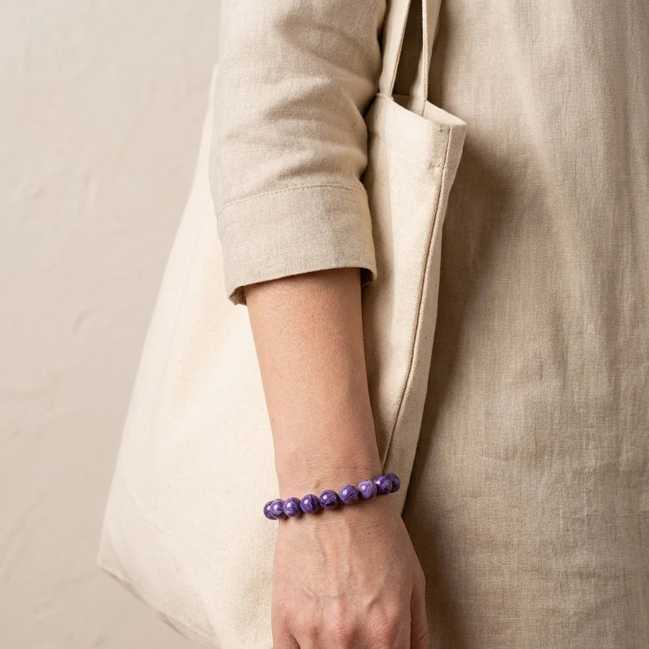 Amethyst Crystal Pearl Flower Bracelet