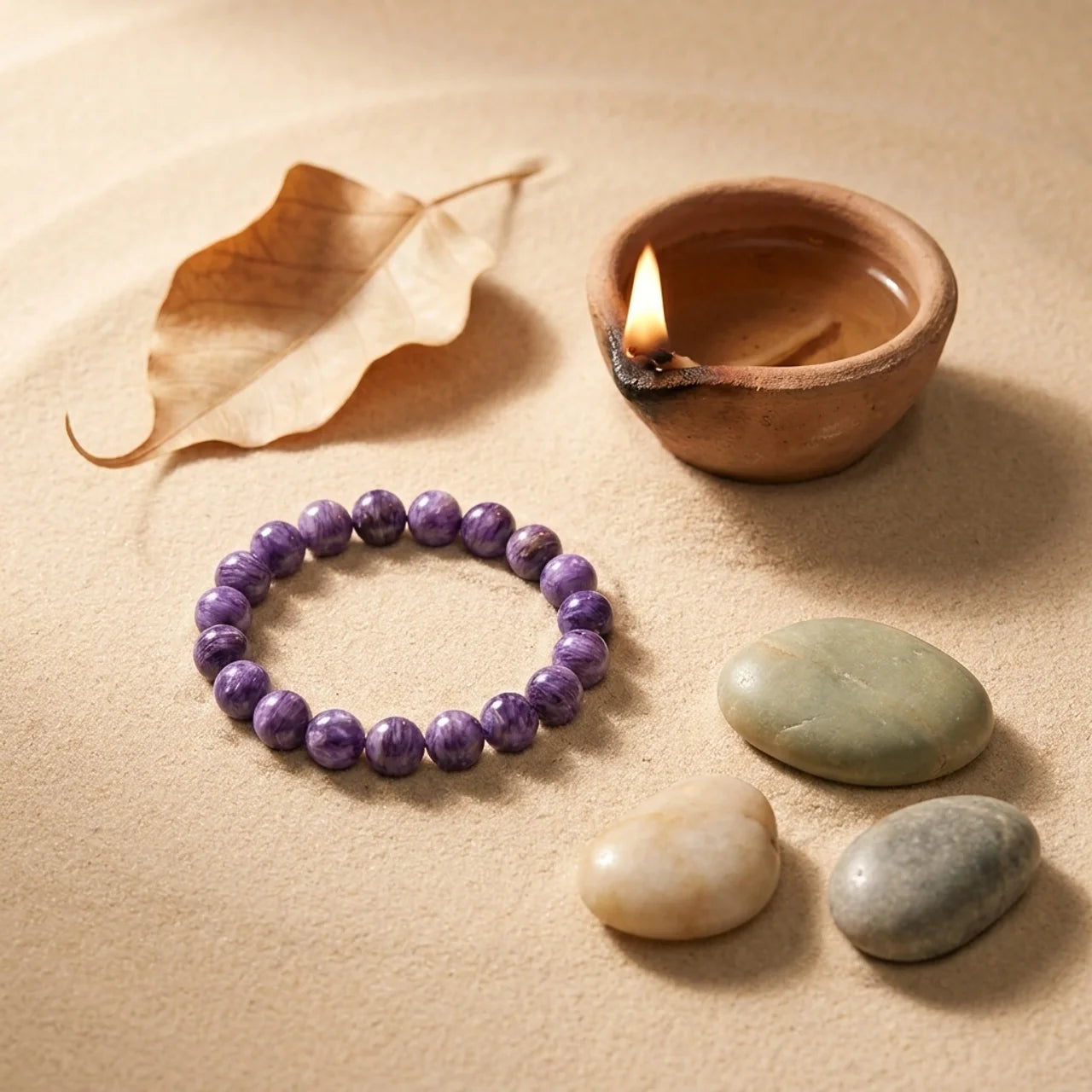 Amethyst Crystal Pearl Flower Bracelet