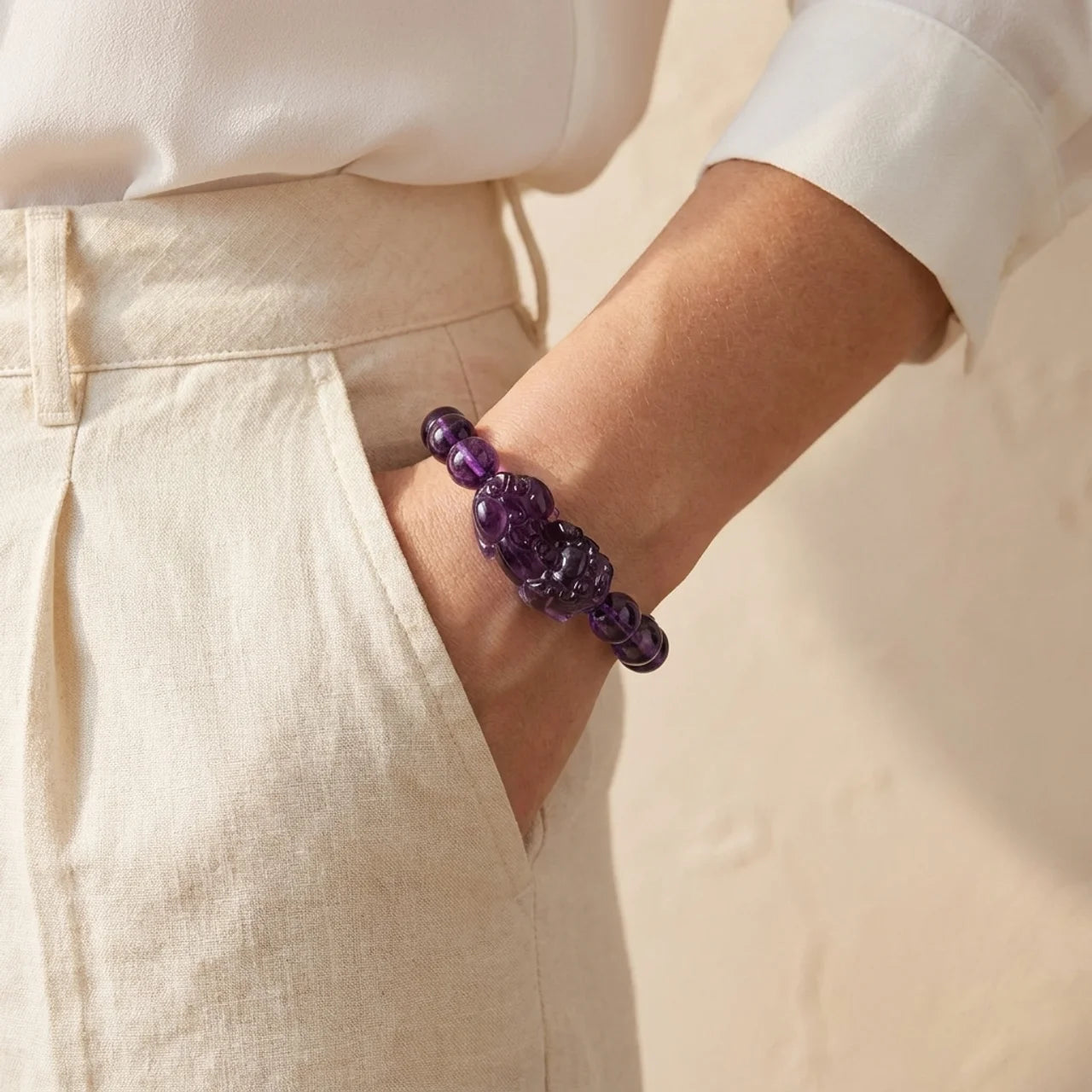 Amethyst Pixiu Bracelet