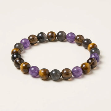 Amethyst Tiger Eye Obsidian Quartz Bracelet