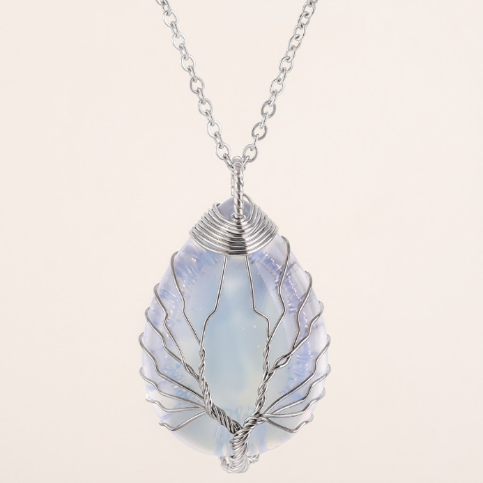 Amethyst Roségold Lebensbaum Halskette