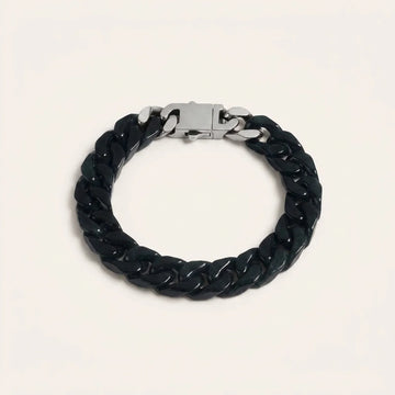 Black Jade Cuban Link Chain Bracelet