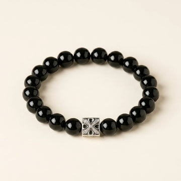 Schwarzer Obsidian Konzentrisches Armband