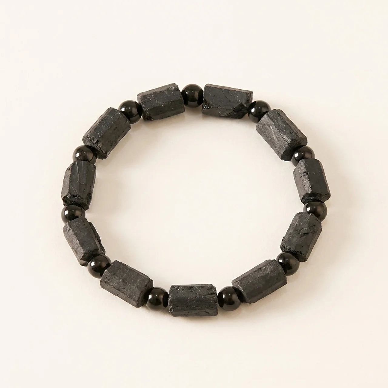 Black Tourmaline Wisdom Beaded Bracelet