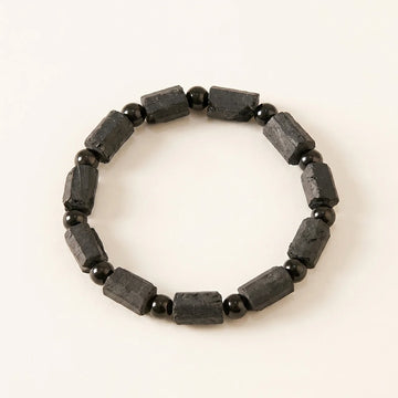Black Tourmaline Wisdom Beaded Bracelet