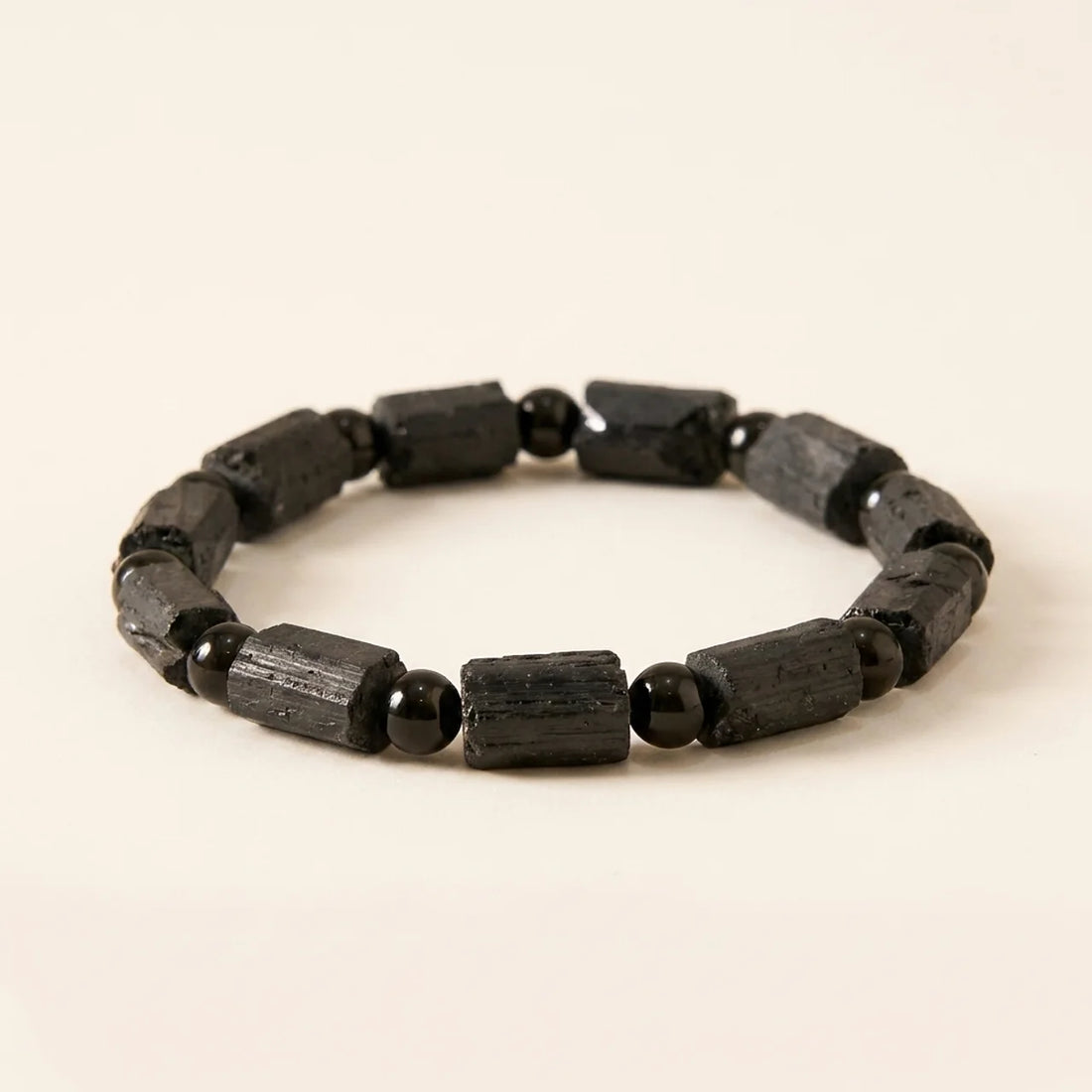 Black Tourmaline Wisdom Beaded Bracelet