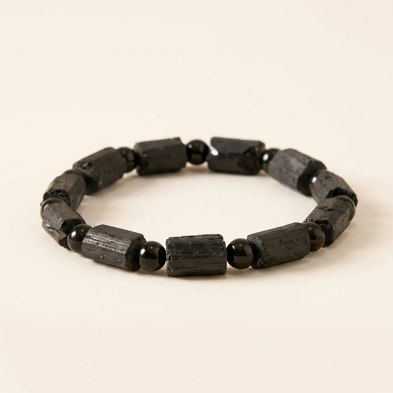 Black Tourmaline Wisdom Beaded Bracelet
