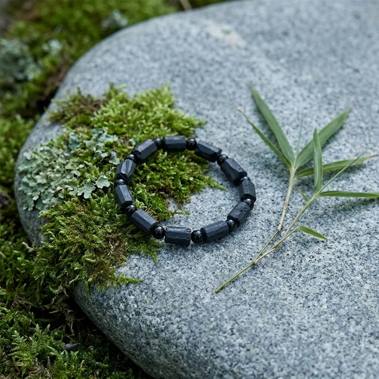 Black Tourmaline Wisdom Beaded Bracelet
