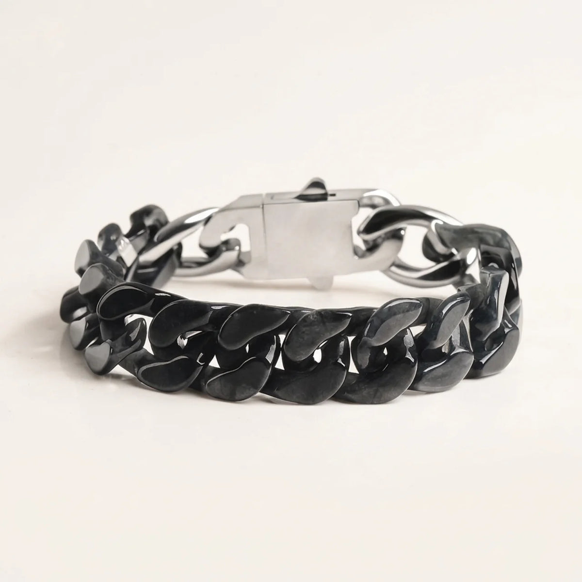 Schwarzes Jade Panzerarmband