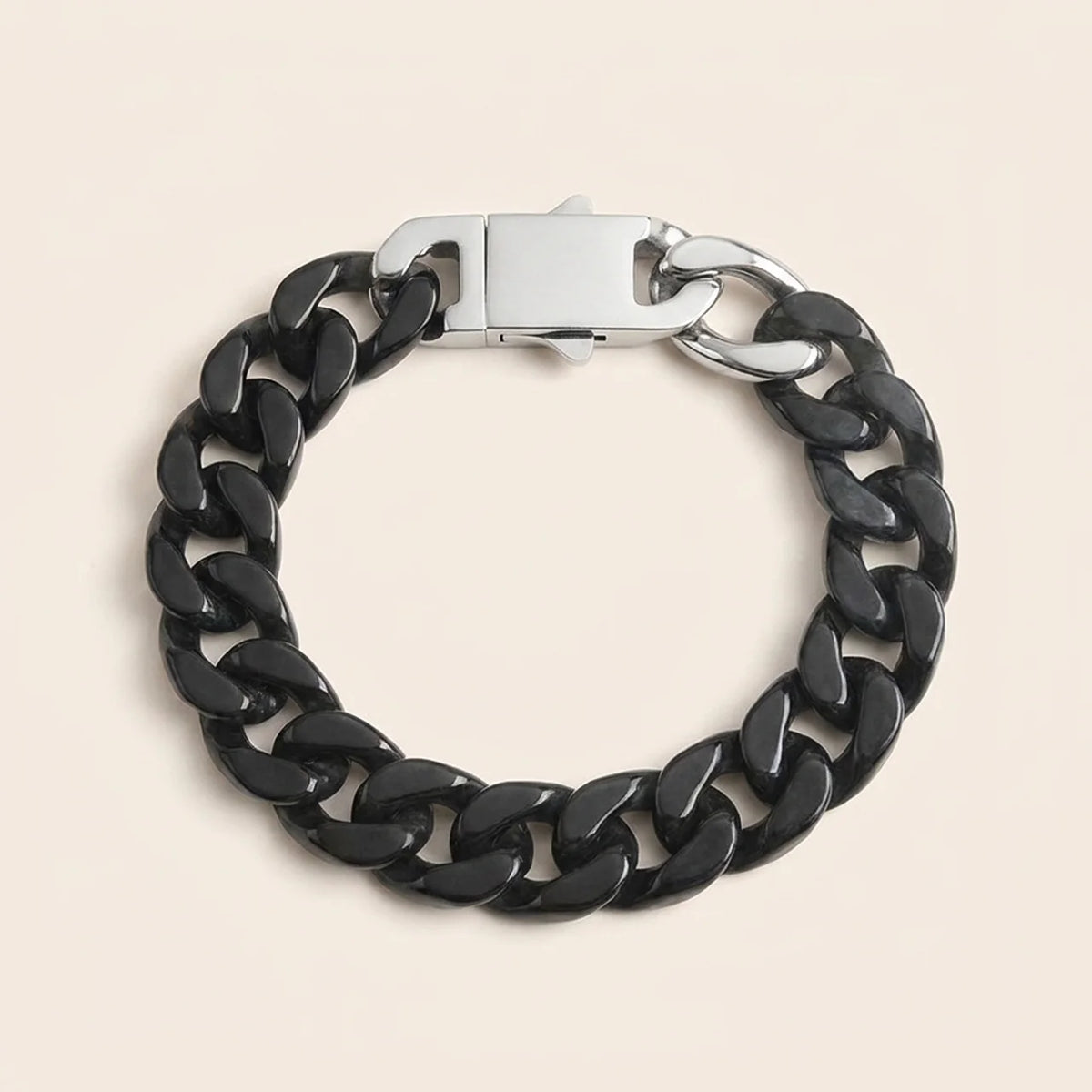 Schwarzes Jade Panzerarmband
