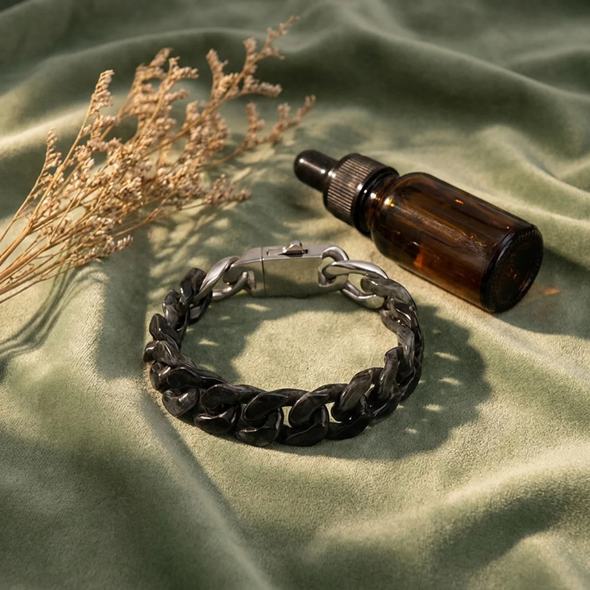 Schwarzes Jade Panzerarmband