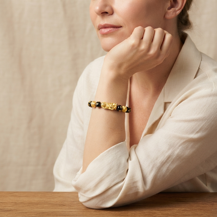 Black Obsidian Pixiu Bracelet