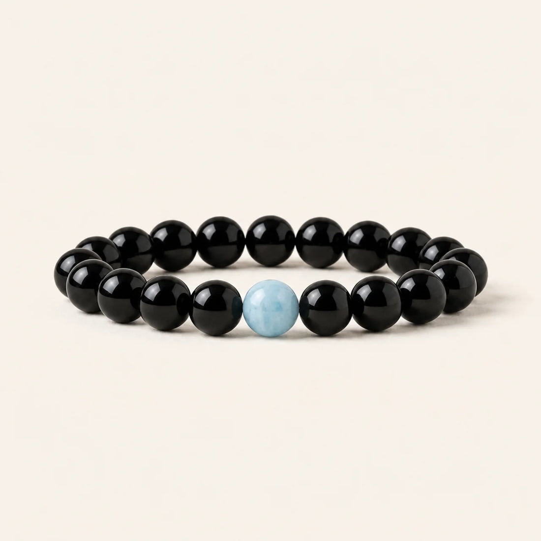 Black Obsidian Turquoise Beaded Bracelet