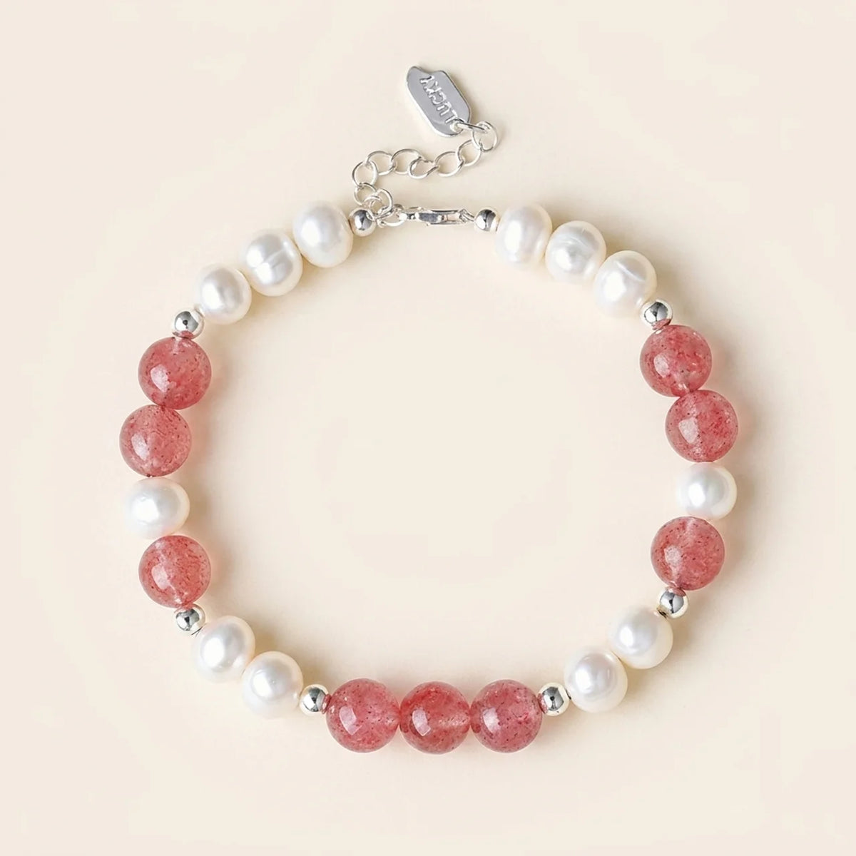 Blue Chalcedony & Pearl Beaded Bracelet