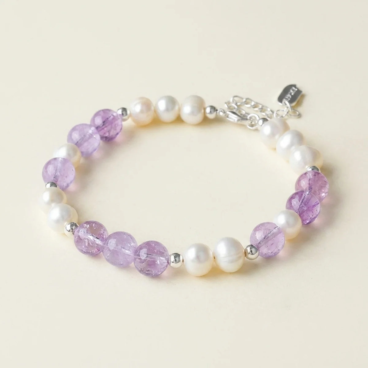 Blue Chalcedony & Pearl Beaded Bracelet