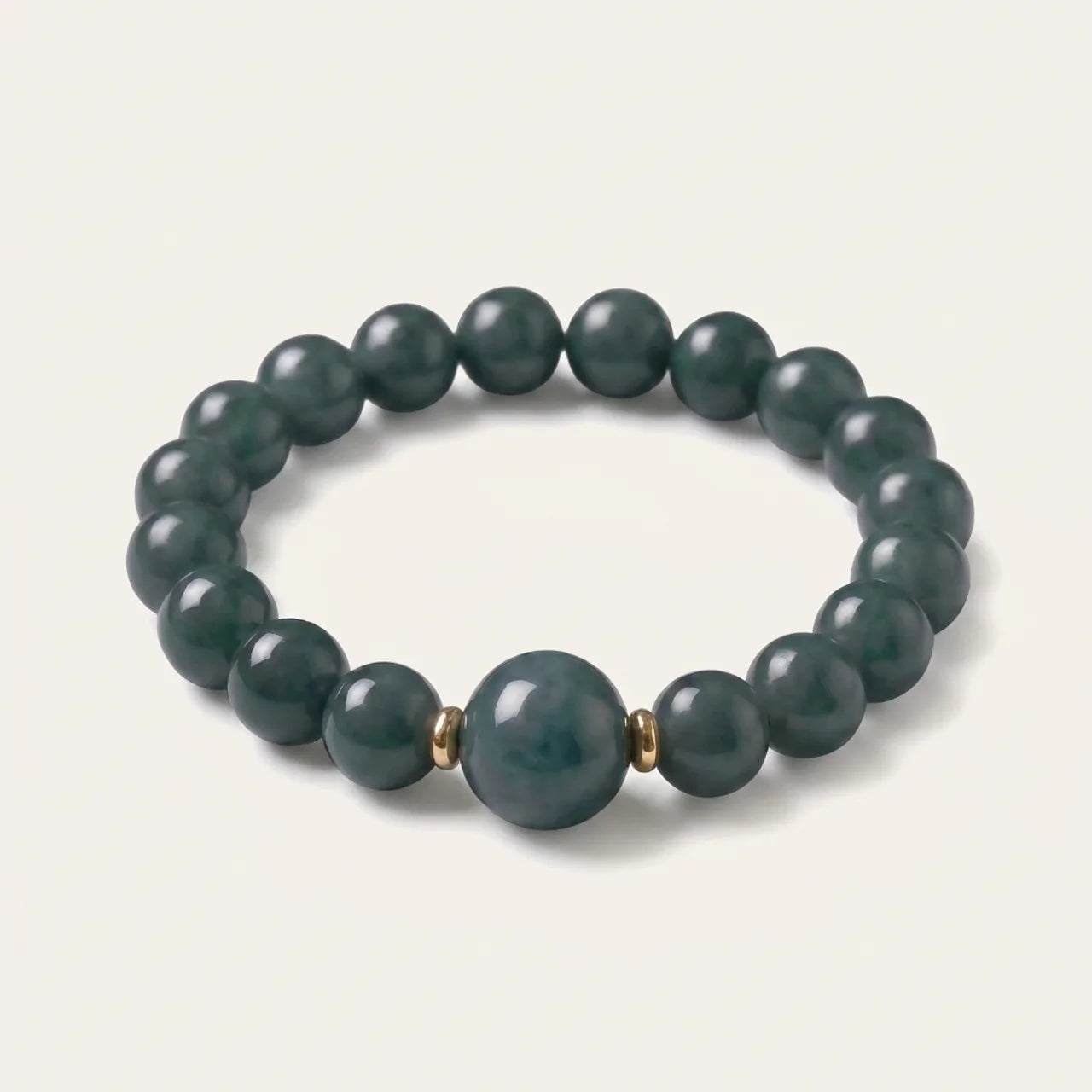 Blue Guatemalan Jade Focal Bead Bracelet