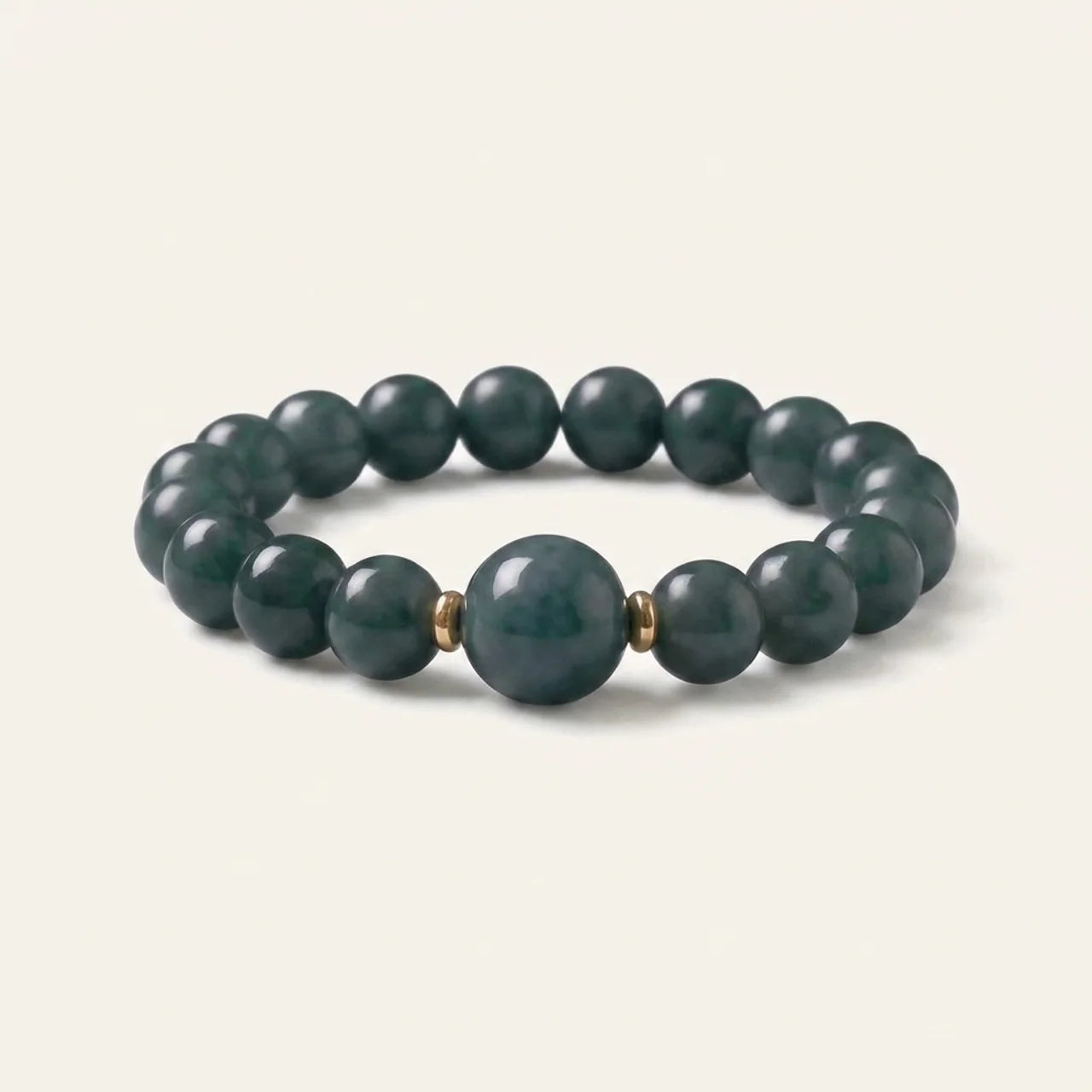 Blue Guatemalan Jade Focal Bead Bracelet