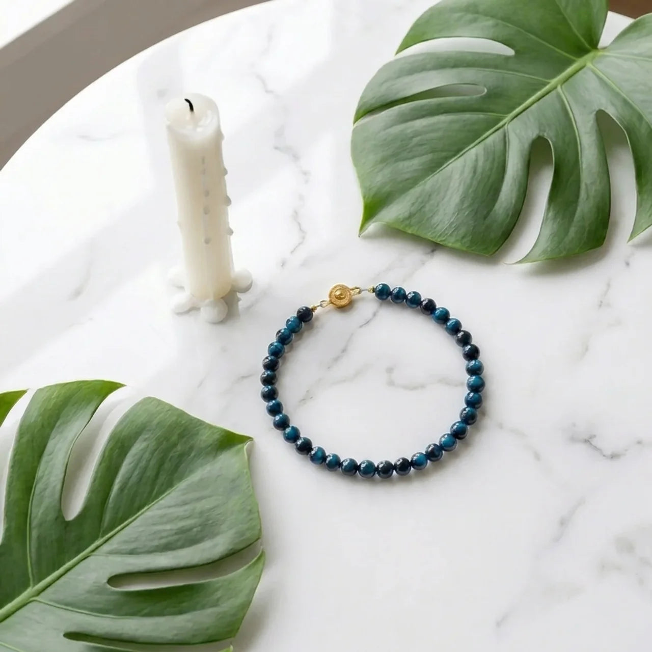 Blue Tiger Eye Protection Chain Bracelet