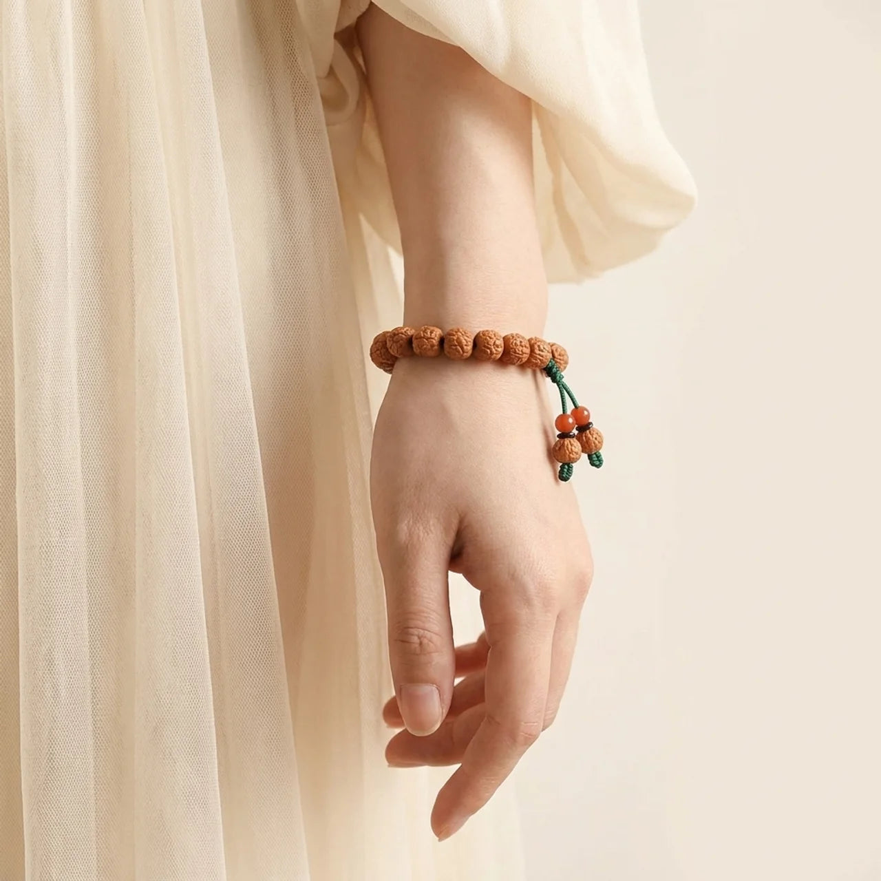 Bodhi Seed Agate Beaded Wealth Bracelet