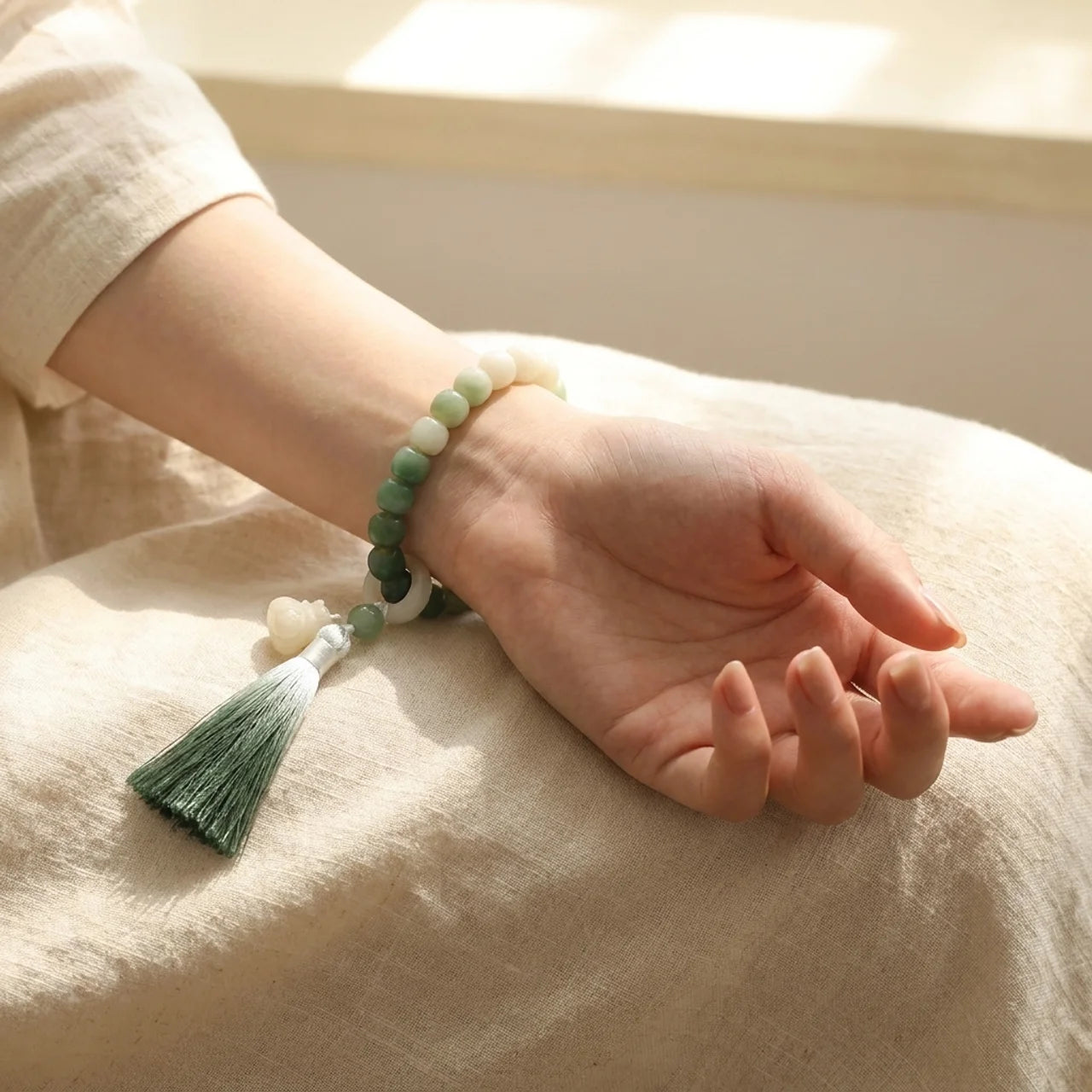 Bodhi Seed Money Bag Lotus Mala Bracelet