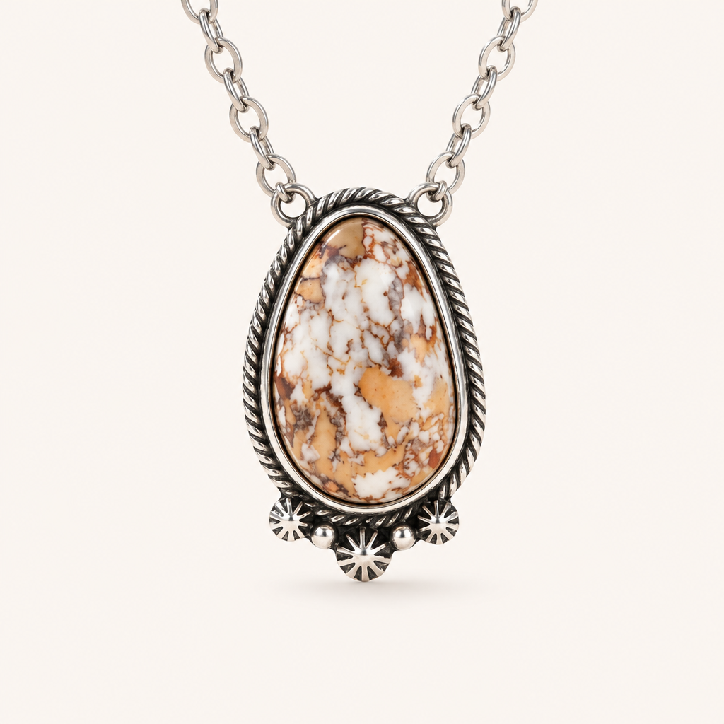 Bohemian Turquoise Teardrop Pendant Necklace
