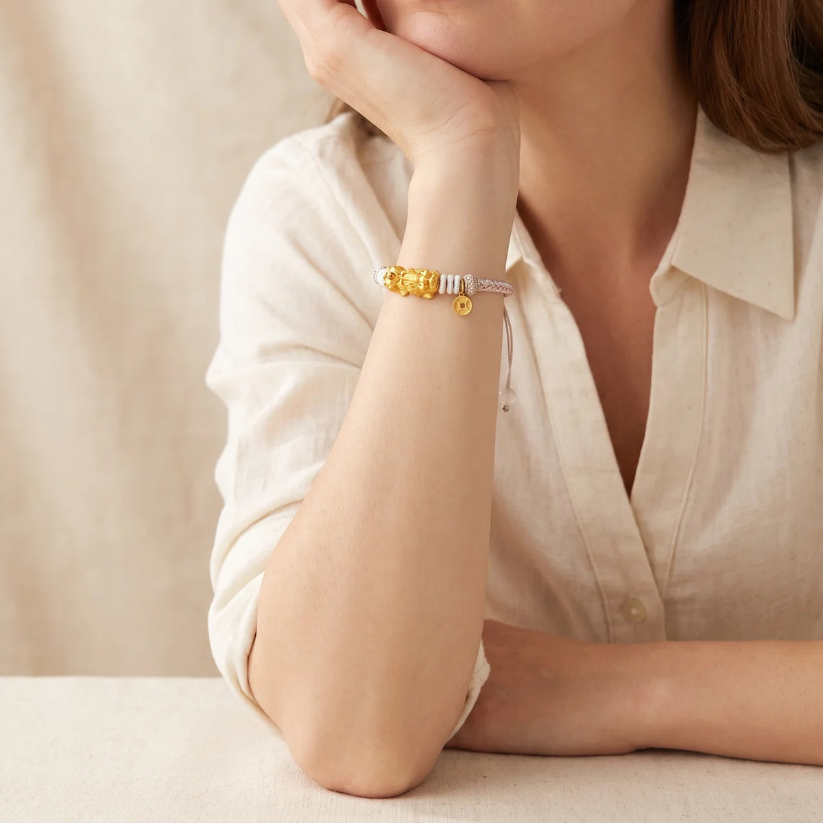 Braided Cord Pixiu Wealth Bracelet