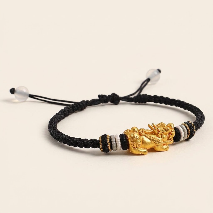 Braided Pixiu Matching Couple Bracelet Set