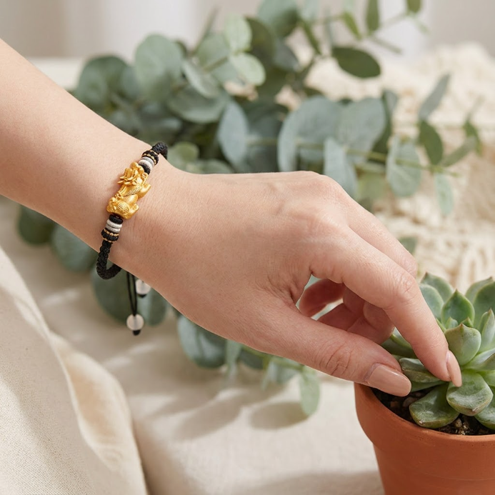 Braided Pixiu Matching Couple Bracelet Set