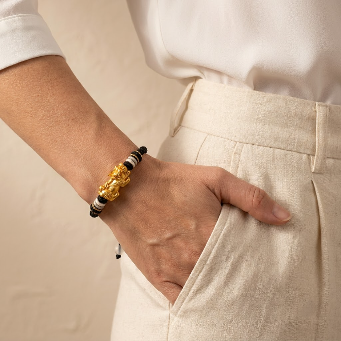 Braided Pixiu Matching Couple Bracelet Set